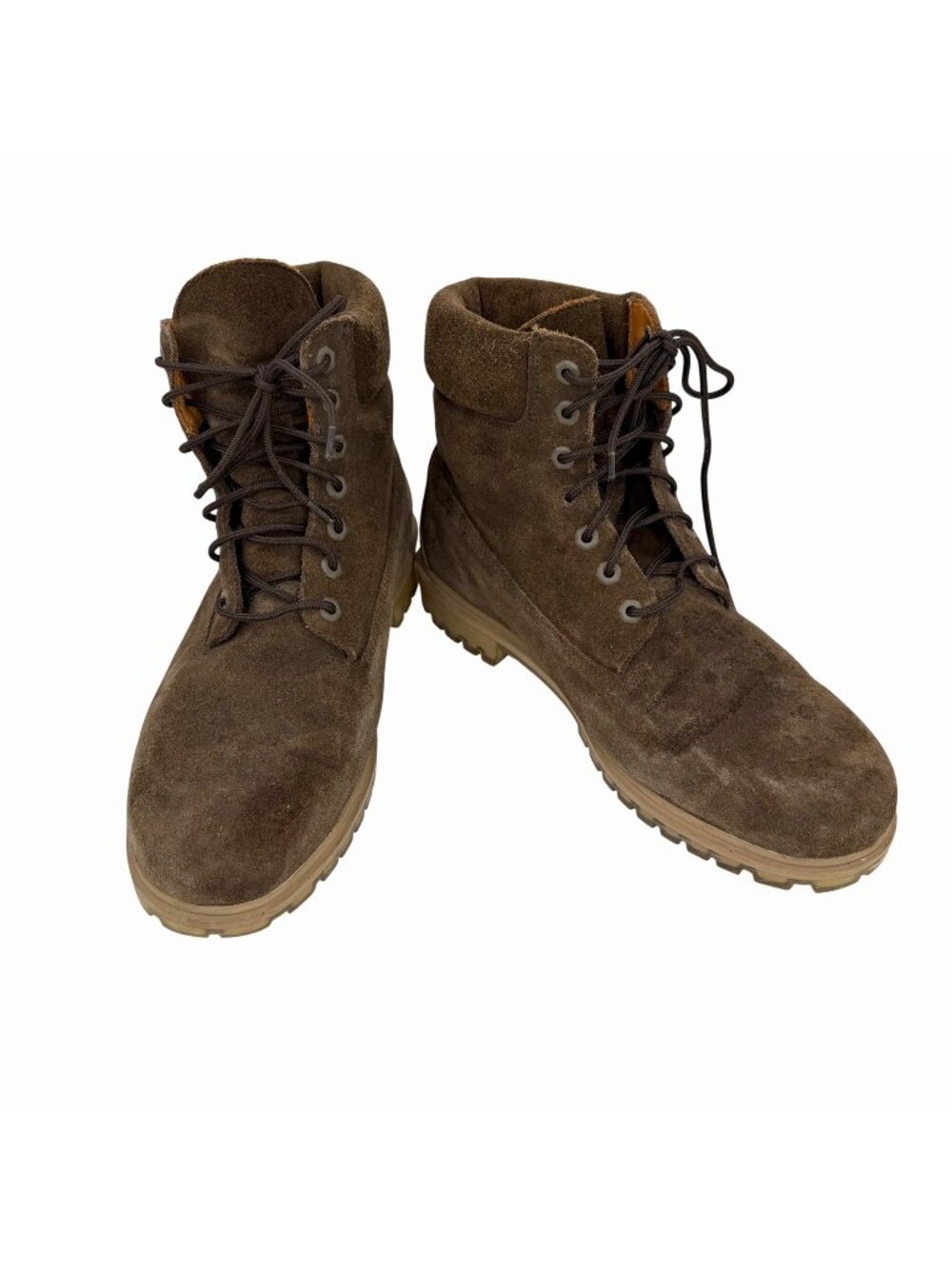GREEN SUEDE PRIMALOFT 400 GRM TIMBERLAND LACE-UP ANKLE BOOTS W/ RUBBER SOLE 11.5